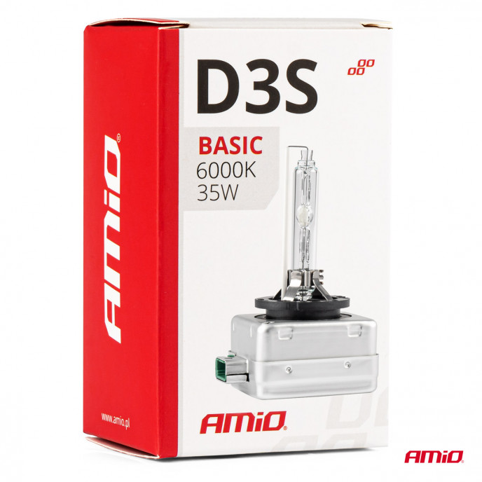 Xenon lamp type D3S 35W 6000K AMiO BASIC