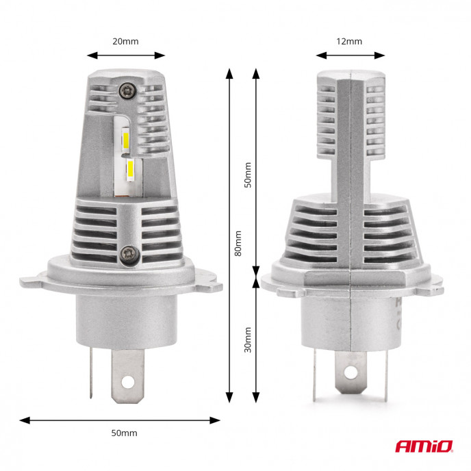 LED-koplampen X1-serie H4/H19 AMiO-02965