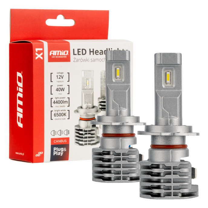 LED-koplampen X1-serie H7 AMiO-02966