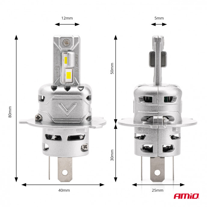 LED-koplampen X2-serie H4/H19 AMiO-02972