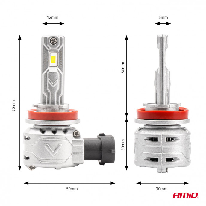 LED-koplampen X2-serie H8/H9/H11/H16 AMiO-02974