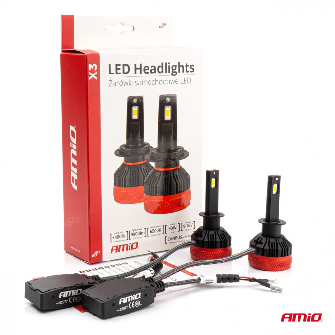 LED-koplampen X3-serie H1 AMiO-02977