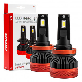 LED-koplampen X3-serie H8/H9/H11/H16 AMiO-02981