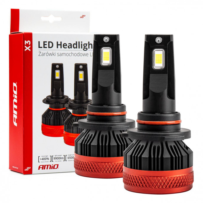 LED-koplampen X3-serie HB4 9006 AMiO-02983