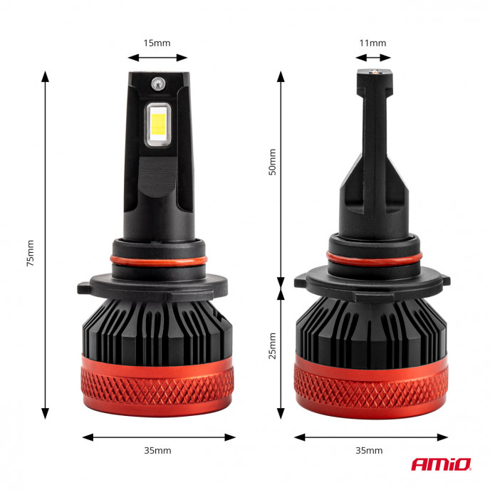 LED-koplampen X3-serie HB4 9006 AMiO-02983