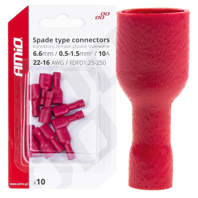 Kabelschoen eco 6,6 mm 0,5-1,5 mm2 10A 10 stuks