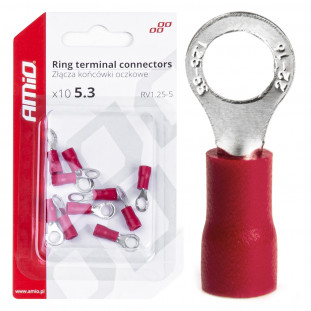Ring kabelschoen 1.25-5 10 stuks  diameter 5.3mm2 eco