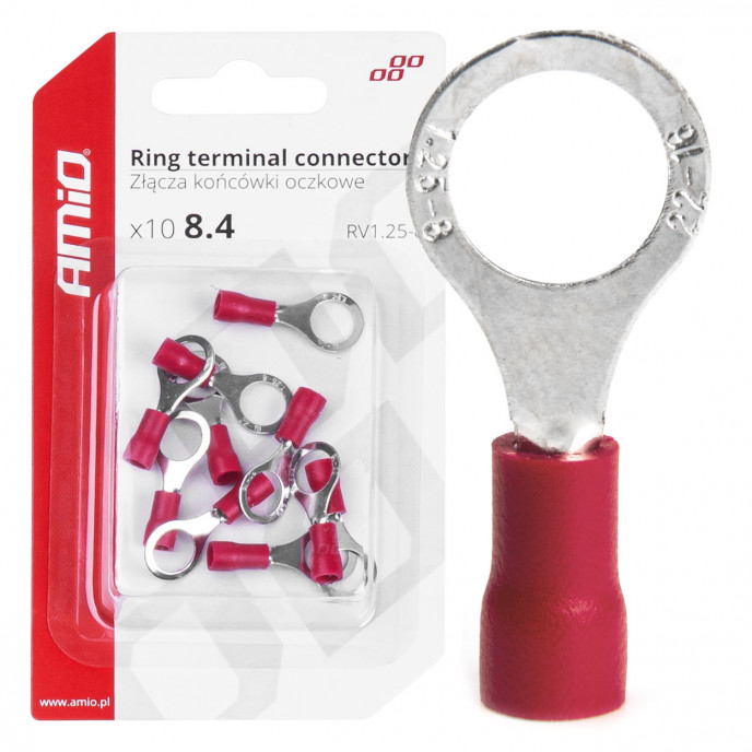 Ring kabelschoen 1.25-8 10 stuks diameter 8.4mm eco