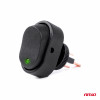 Elliptische schakelaar met groen licht 12/24V max 30A AAN/UIT