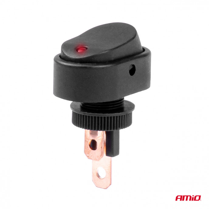 Elliptische schakelaar met rood licht 12/24V max30A AAN/UIT