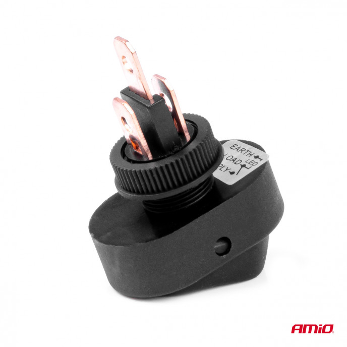 Elliptische schakelaar met rood licht 12/24V max30A AAN/UIT