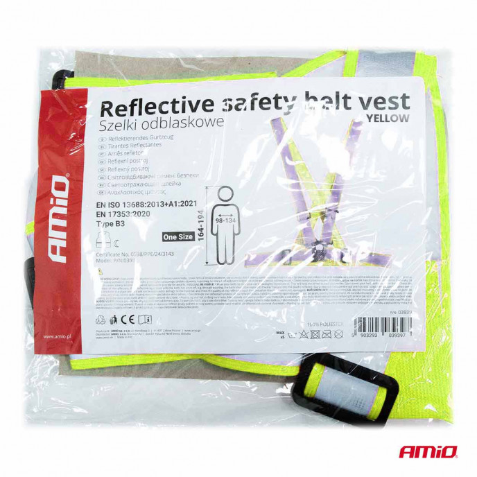 Reflecterend veiligheidsgordelvest groene kleur EN20471