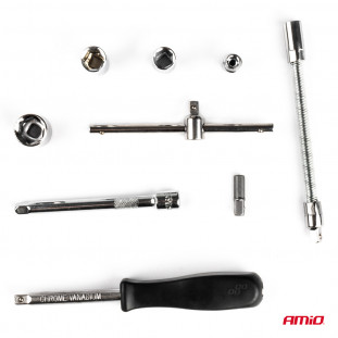 1/4 Sleutel dop reparatie gereedschap set doos 46-delig
