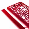 Kentekenplaat Frame - Rood metalic