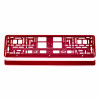 Kentekenplaat Frame - Rood metalic