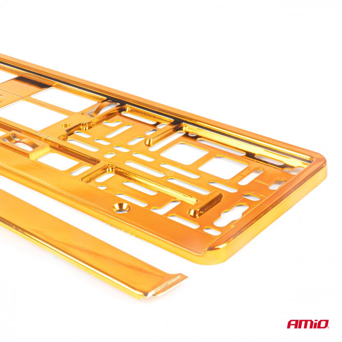 Kentekenplaat frame metallic oranje