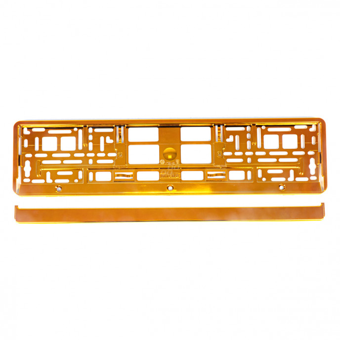 Kentekenplaat frame metallic oranje