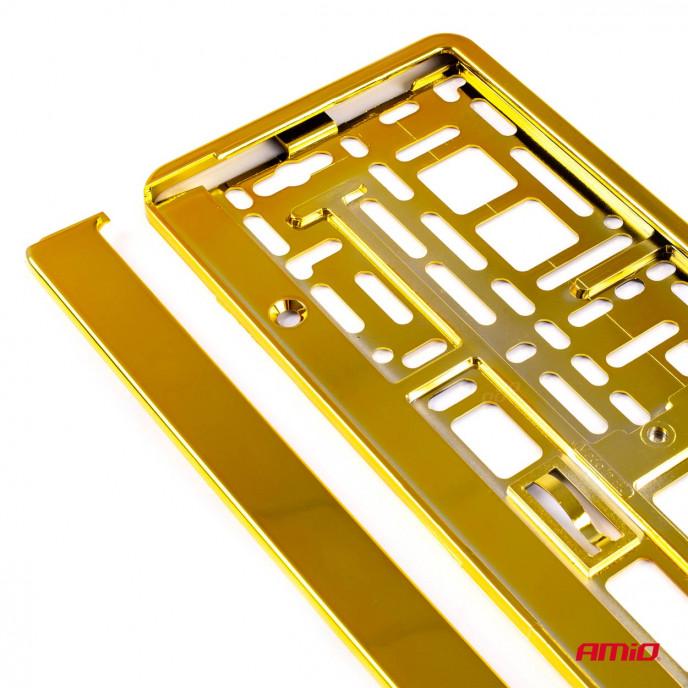 Kentekenplaat Frame - GOUD metalic