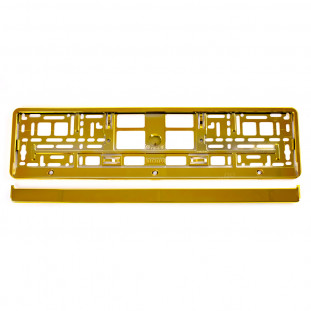 Kentekenplaat Frame - GOUD metalic