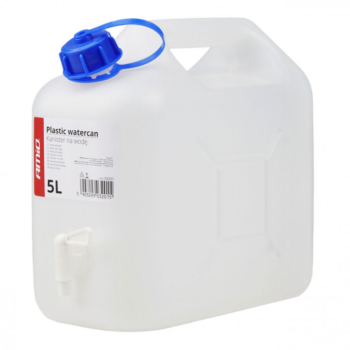 Waterkan met kraan 5L kunststof AMIO-03201