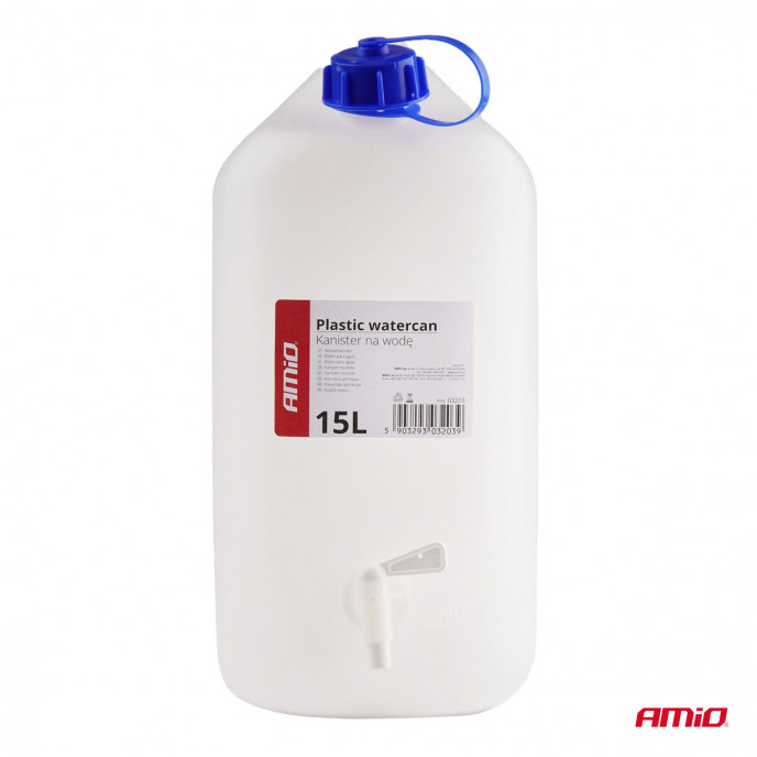 Waterkan met kraan 15L kunststof AMIO-03203