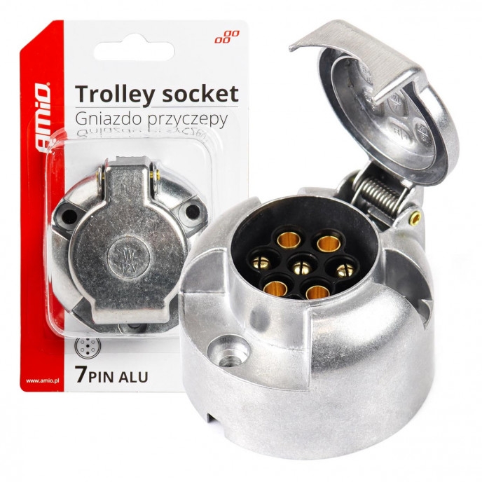 Aanhanger stopcontact 7PIN ALU