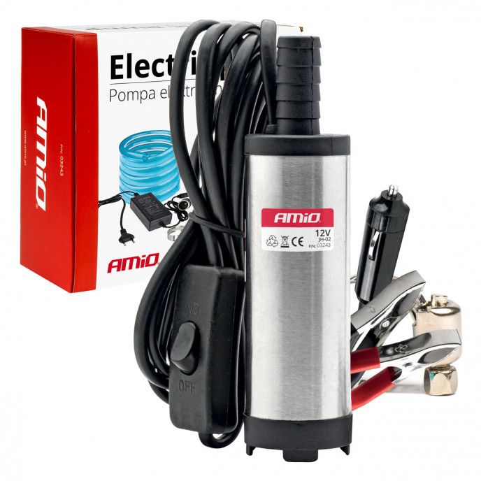 Elektrische dieselpomp 12V/230V dompelpomp diameter 38 mm set met slang