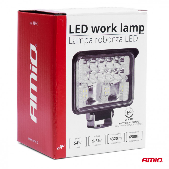 Werklamp AWL39 18 LED Spotlight 9-36V, afm: 80x110x60mm