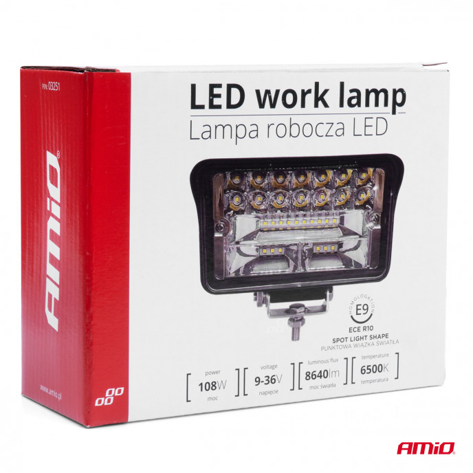 Werklamp AWL40 36 LED Spotlight 9-36V, afm: 95x150x60mm