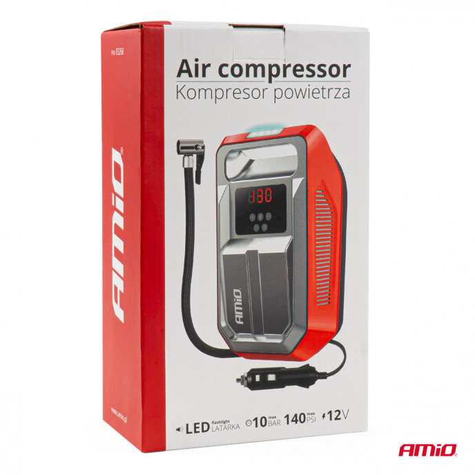 Auto Luchtcompressor met digitale manometer en LED-licht 12V ACOMP-18