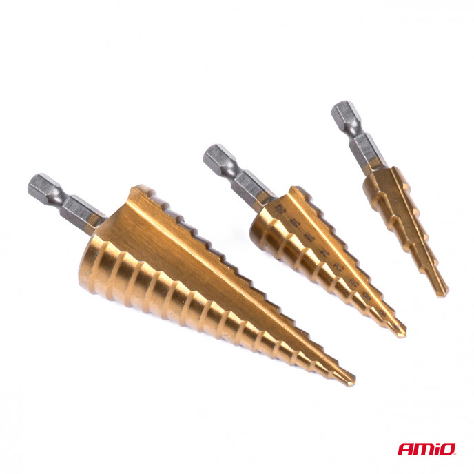 Stappenboren 3 delige set 4-32mm