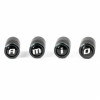 Aluminium zwarte ventieldop AMiO 4 stuks