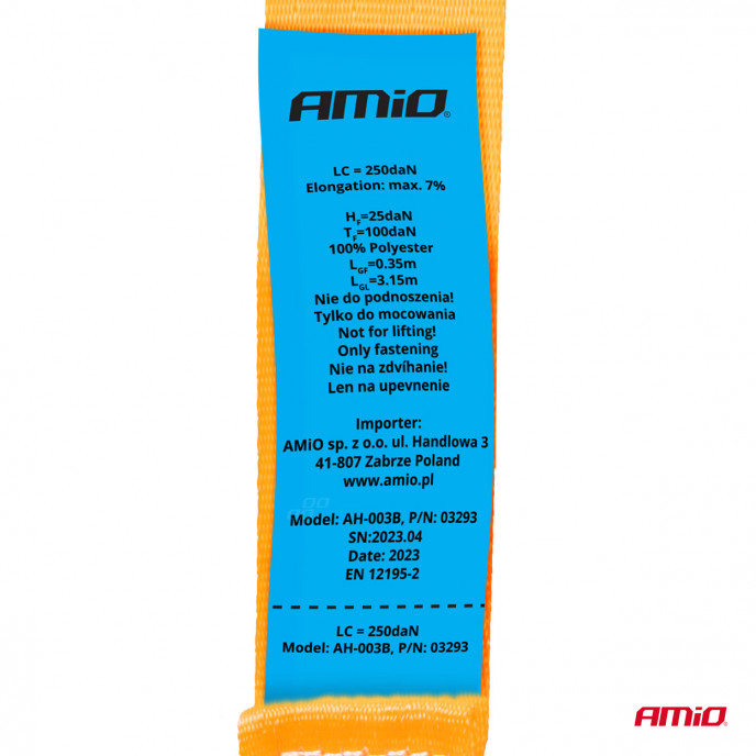 Transportbanden en elastische touwen set AMIO-03293