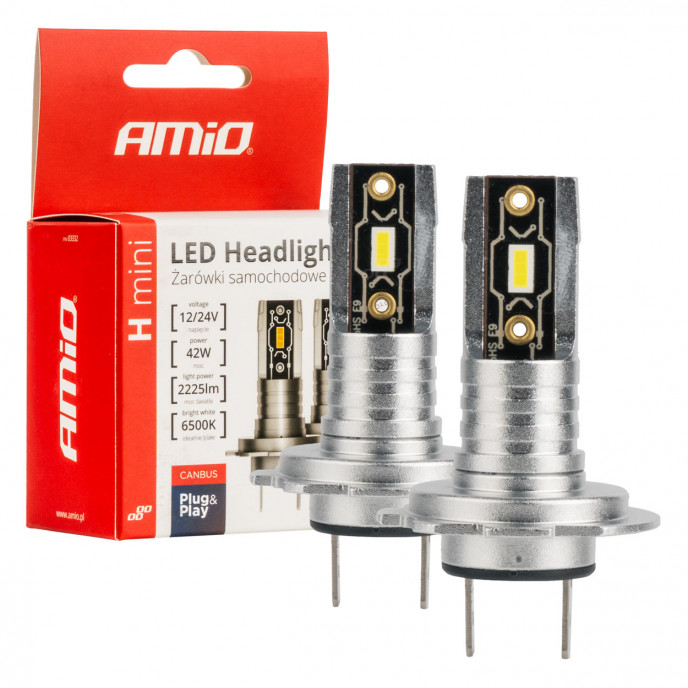 LED-koplampen H-mini-serie H7/H18 AMiO-03332