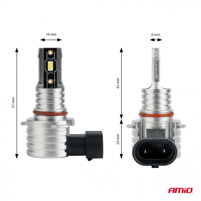 LED-koplampen H-mini-serie HB3 9005/HIR1 9011/H10 AMiO-03334