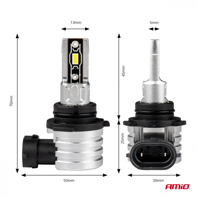 LED-koplampen H-mini-serie HB4 9006 AMiO-03335