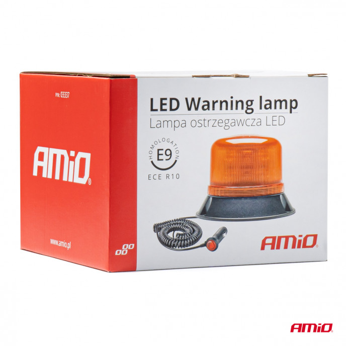 LED Waarschuwingslamp W22m Magnetisch / 3 schrobben, ECE R10 60LED 12/24V IP66 AMIO-03337