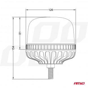 LED Waarschuwingslamp W25SB 12V 24V AMIO-03339