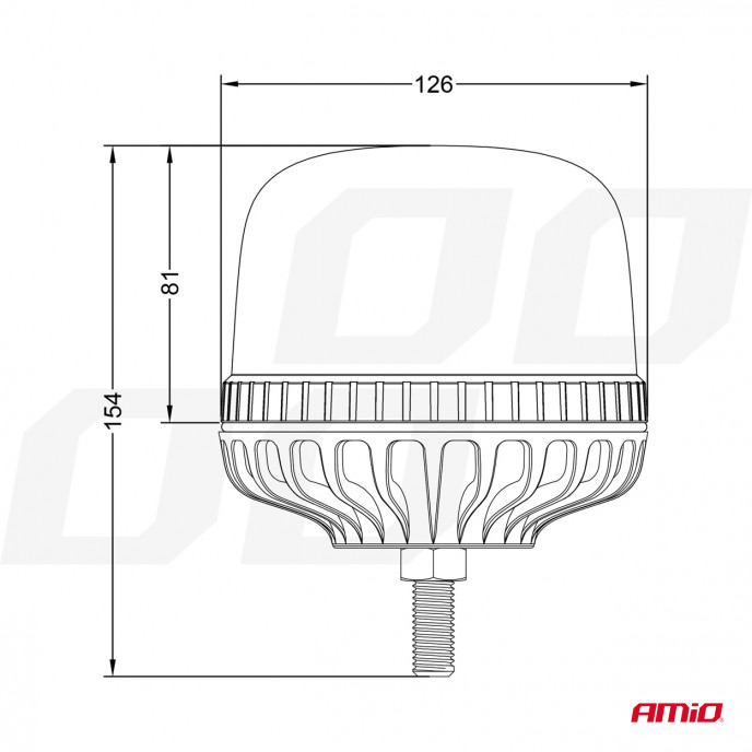 LED Waarschuwingslamp W25SB 12V 24V AMIO-03339