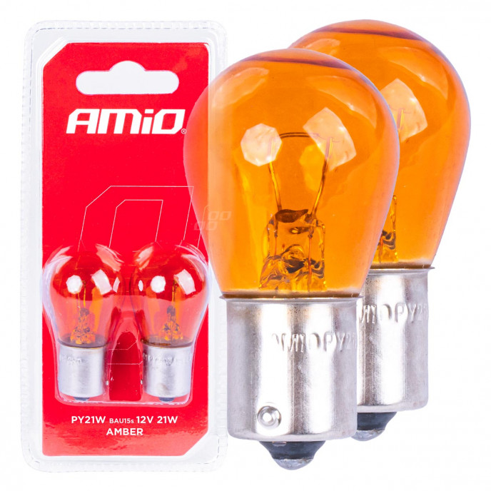 Halogeenlampen PY21W BAU15S 12V AMBER 2st blister