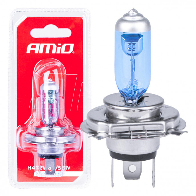 Halogeenlamp H4 12V 60/55W Super Wit 1st blister