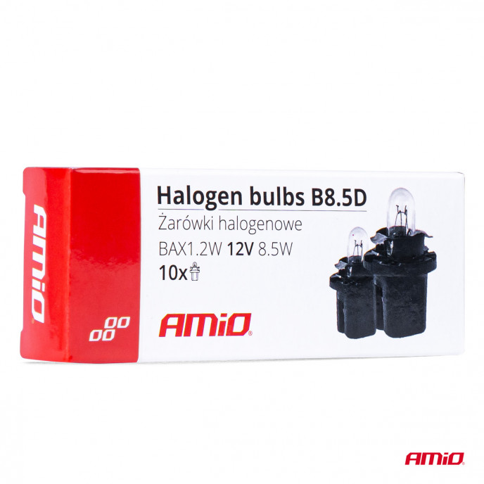 Halogeenlampen T5 B8.5D 12V 8.5W BAX1.2W wit 10st