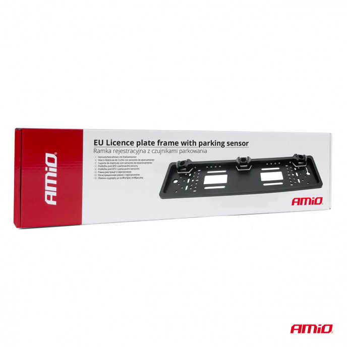EU-kentekenplaathouder met parkeersensor, complete set met buzzer