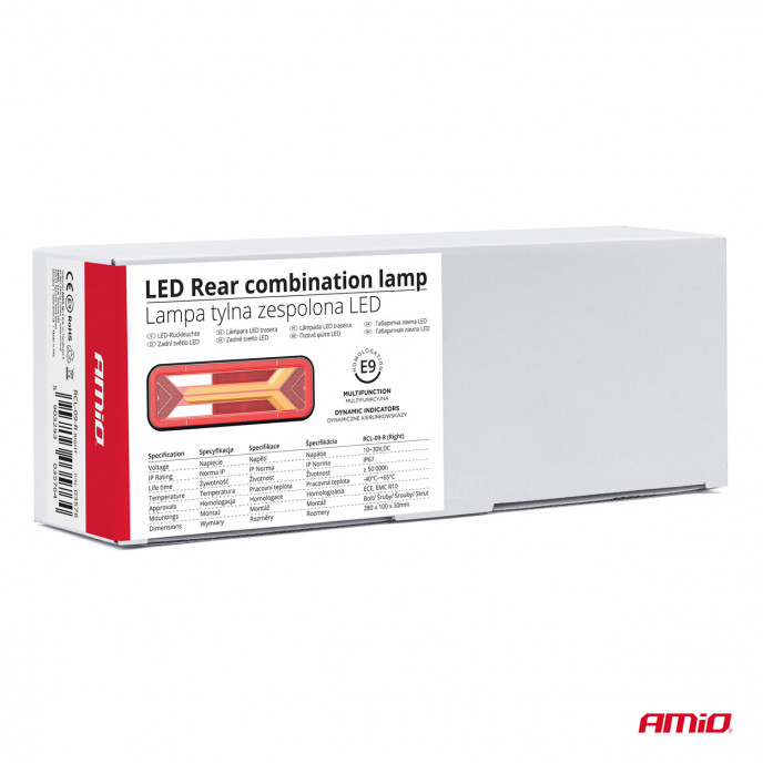 LED-achterlicht AMiO RCL-09-R dynamisch, rechts AMIO-03576