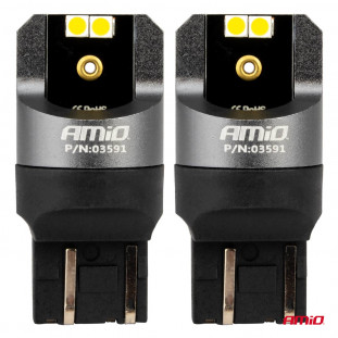 LED CANBUS PRO serie 7443 W21/5W 4x3030 SMD Wit 12/24V AMIO-03591
