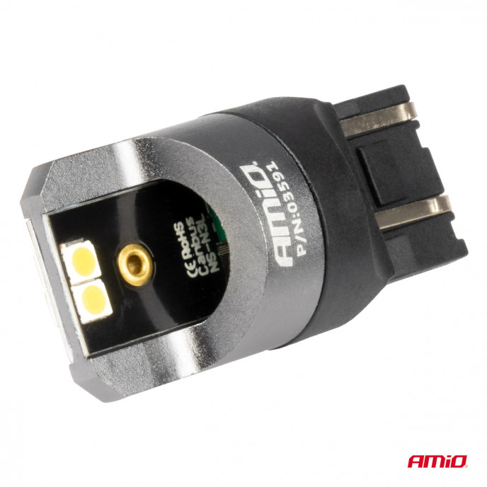 LED CANBUS PRO serie 7443 W21/5W 4x3030 SMD Wit 12/24V AMIO-03591