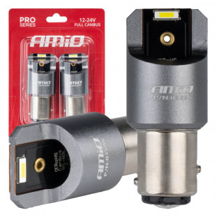 LED CANBUS PRO-serie BAY15D P21/5W 2x1860SMD Wit 12/24V FULL CANBUS AMIO-03595