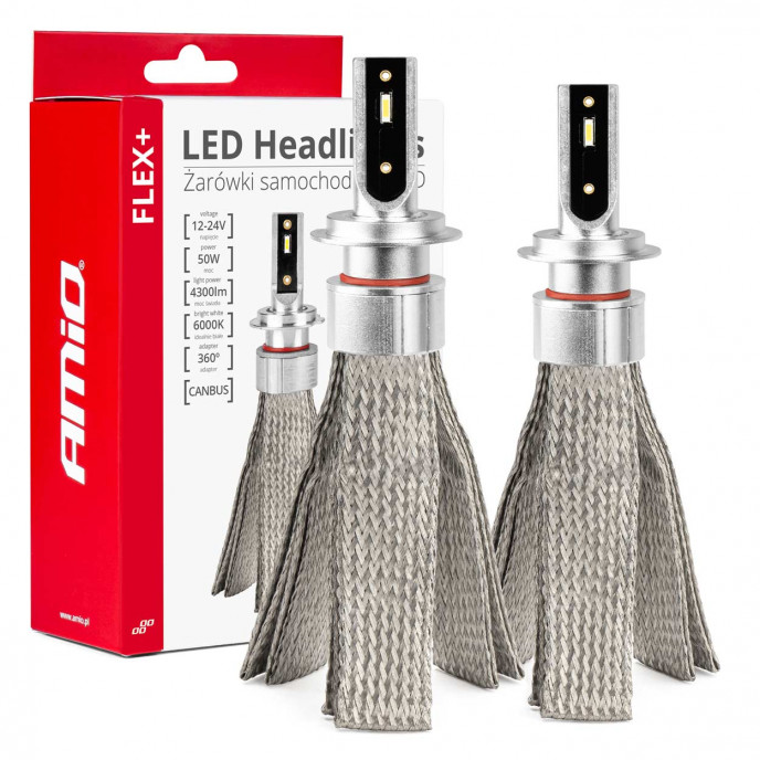 LED Koplampen FLEX+ Serie H7 canbus 6000K 12-24V AMIO-03659