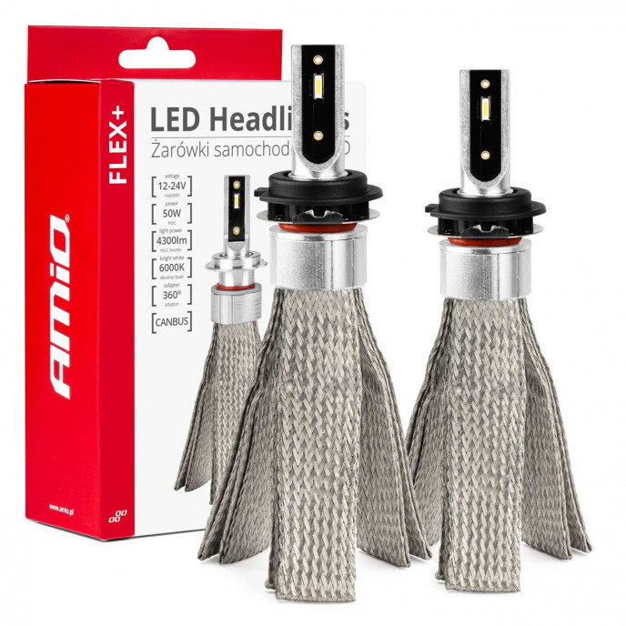 LED Koplampen FLEX+ Serie H7-6 canbus 6000K 12-24V AMIO-03662