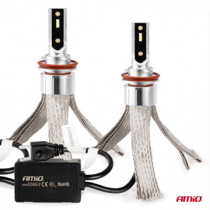 LED Koplampen FLEX+ Serie H8 H9 H11 H16 canbus 6000K 12-24V AMIO-03663